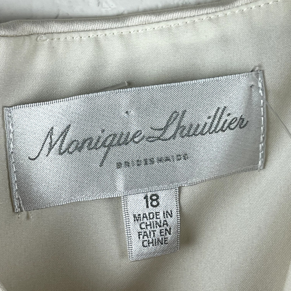 BHLDN Monique Lhuillier Bridesmaids Doutzen Wide Leg Jumpsuit Size 18 Ivory NWT - Picture 7 of 16